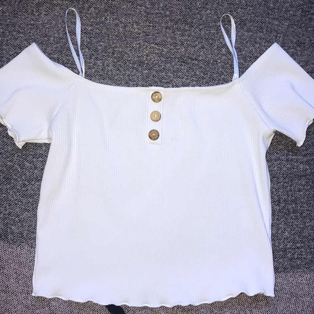 White off the shoulder top
